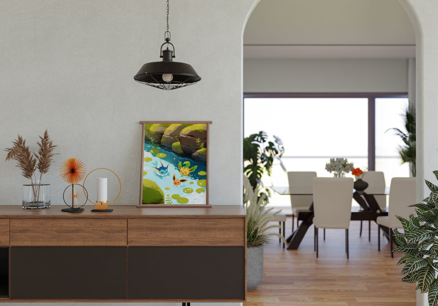 Eevee and the Golden Hour Swim Posters