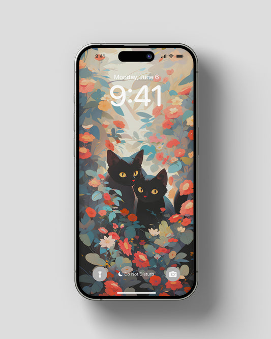 Phone Wallpaper Black Cats