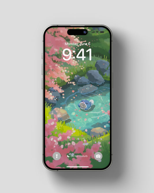 Phone Wallpaper A floating Poliwag